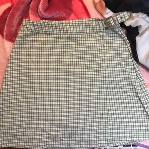 Brandy Melville green plaid skirt